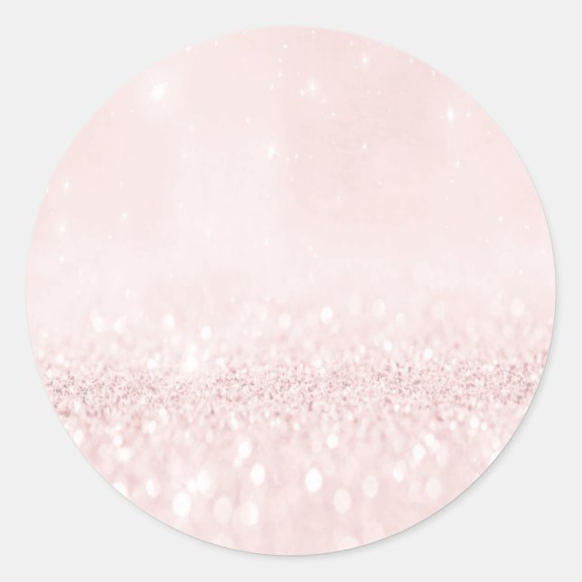 sweet 16t Glitter Pink Round Makeup Bridal Brandin Classic Round Sticker (Front)