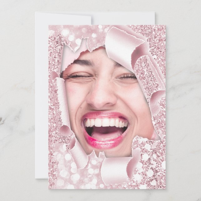 Sweet 16th 15th Bridal Shower 3D Rose Graduate Invitation (Front)