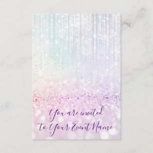 Sweet 16th 15th Quinceanera  Bridal Pastel Strings Invitation