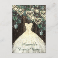 Sweet 16th Birthday BRIDAL Rustic Gold Confetti