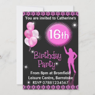 Sweet 16th Birthday Party Invitation