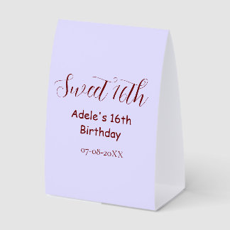 Sweet 16th birthday purple pastel mauve retro name