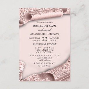Sweet 16th Bridal Sweet 16th Wedding Rose Photo Invitation