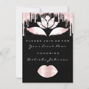 Sweet 16th Drips Pink Quinceanera Royal Princess Invitation