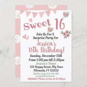 sweet 16th invitation