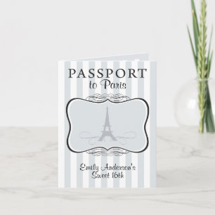 Sweet 16th Passport Invitation