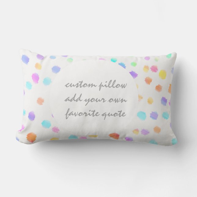 sweet add your own quote watercolor pillow (Front)