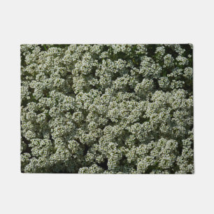 Sweet Alyssum Flowers White Floral Doormat