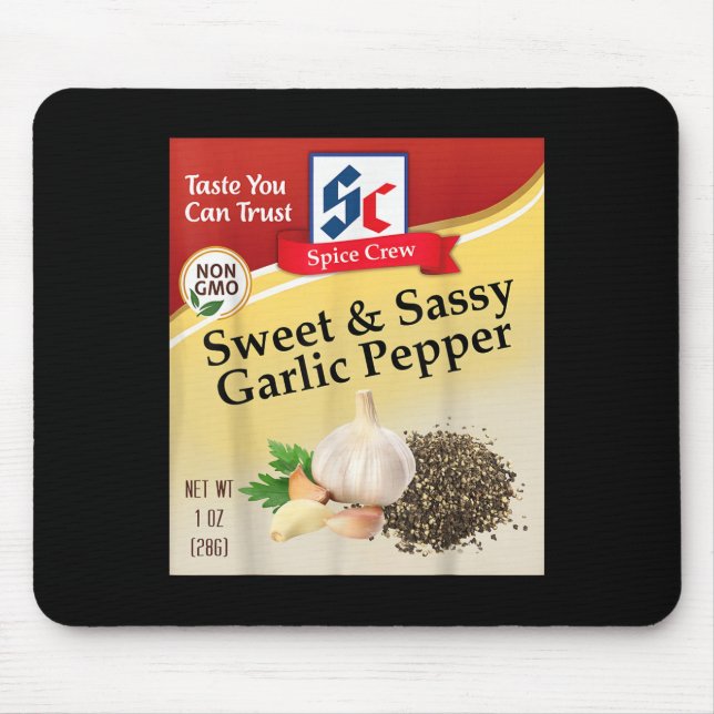 Sweet &amp; Sy Garlic Pepper Condiment Sce Group M Mouse Pad (Front)