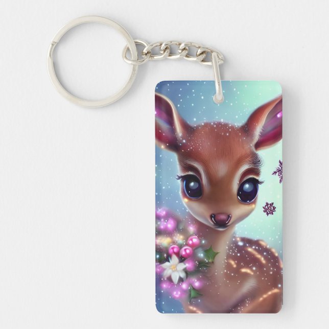 Sweet and Adorable Baby Deer Key Ring (Front)