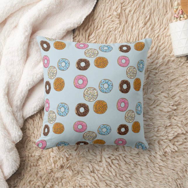 Sweet and Colourful Frosted Doughnuts Cushion (Blanket)
