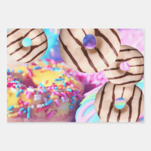 Sweet and Colourful Rainbow Doughnut Gift Wrap