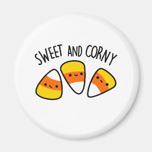 Sweet And Corny Funny Corn Kernels Pun  Magnet
