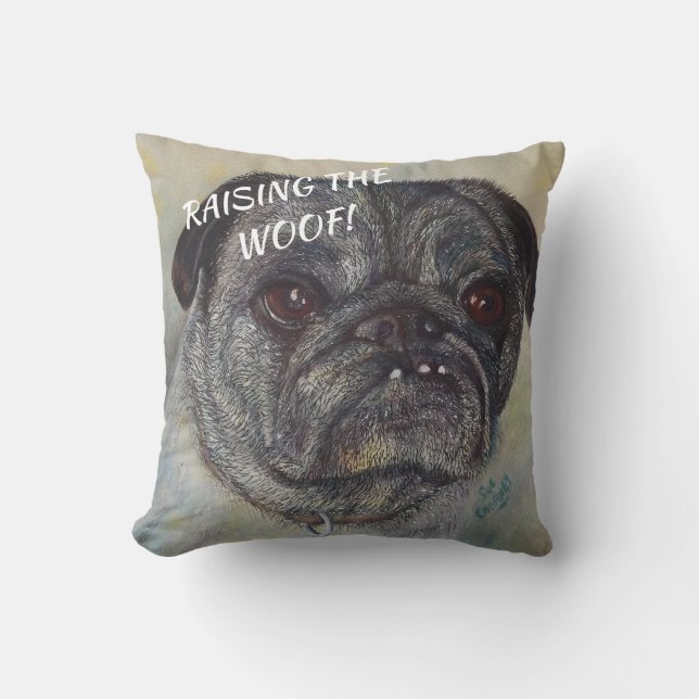 SWEET AND CUTE PUG CUSHION (Front)