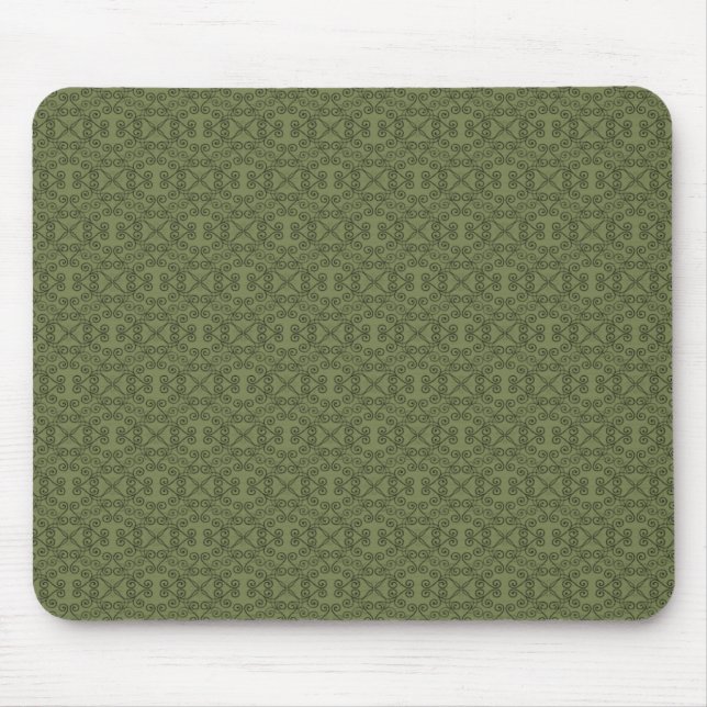 Sweet and Dainty Mousepad, Olive Green Mouse Pad (Front)