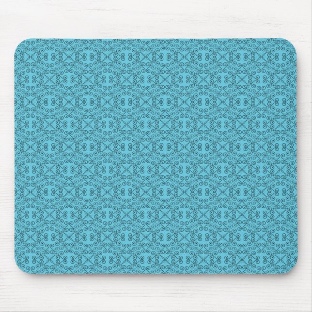 Sweet and Dainty Mousepad, Turquoise Mouse Pad (Front)