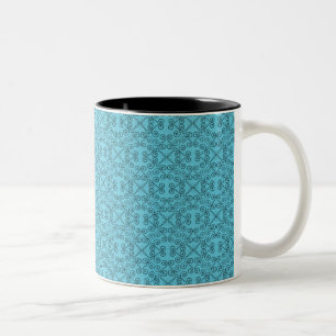 Sweet and Dainty Mug, Turquoise Two-Tone Coffee Mug