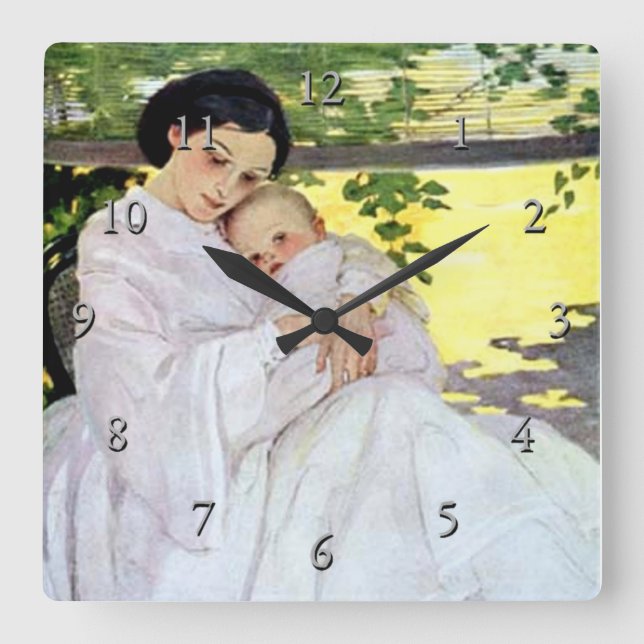 “Sweet and Low” Square Wall Clock (Front)