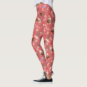 Sweet and Salty Treats Red Pattern Leggings