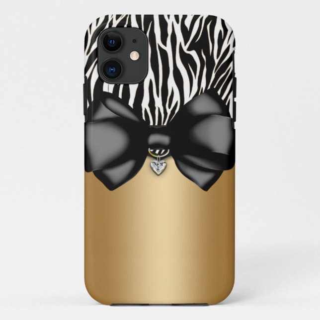 Sweet and Sassy Bowed Zebra Print Case (Back)