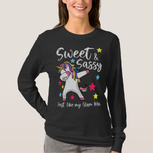 Sweet And Sassy Just Like My Glam Ma Grandma Daugh T-Shirt