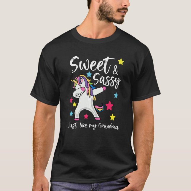 Sweet And Sassy Just Like My Grandma Matching Nana T-Shirt (Front)