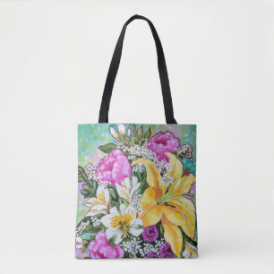 "Sweet and Sassy Spring Bouquet" Tote Bag