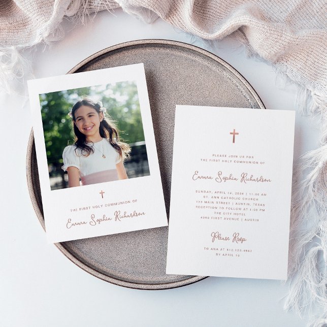 Sweet and Simple | Photo First Holy Communion Invitation (Creator Uploaded)