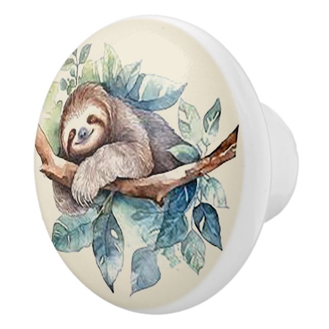 Sweet and Slow Ceramic Knob Door Pull (Right)