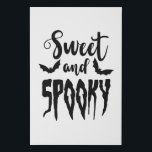 Sweet And Spooky Cool Halloween Saying Faux Canvas Print<br><div class="desc">A cool typographic design for Halloween,  that reads: "Sweet and spooky".</div>