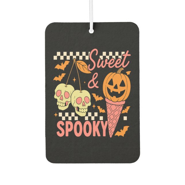 Sweet and Spooky Cute Halloween Car Air Freshener (Front)
