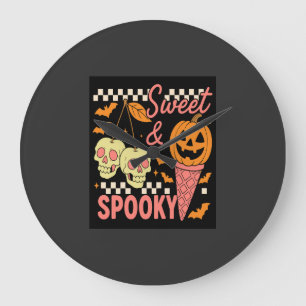 Sweet and Spooky Cute Halloween Large Clock