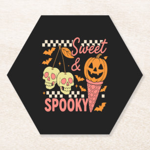Sweet and Spooky Cute Halloween Paper Coaster