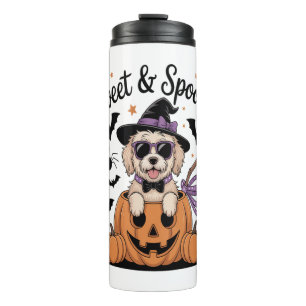 Sweet and Spooky Dog Halloween Thermal Tumbler