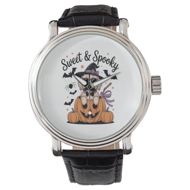 Sweet and Spooky Dog Halloween Watch (Front)