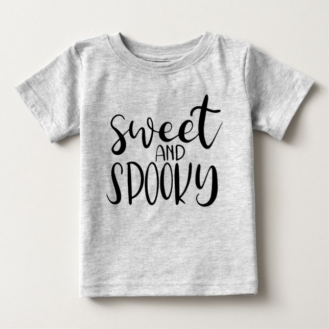Sweet And Spooky Halloween Baby T-Shirt (Front)