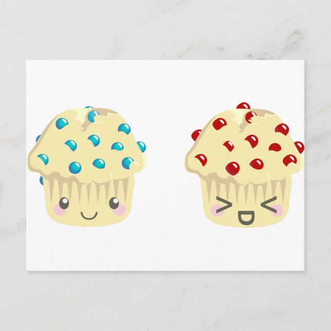 Sweet and Tart Muffin Pair Postcard (Front)