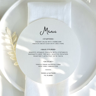 Sweet and Whimsical   Black and White Wedding Menu