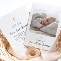 Sweet and Whimsical | Photo and Gold Cross Baptism