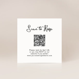Sweet and Whimsical RSVP with QR Code Enclosure Card