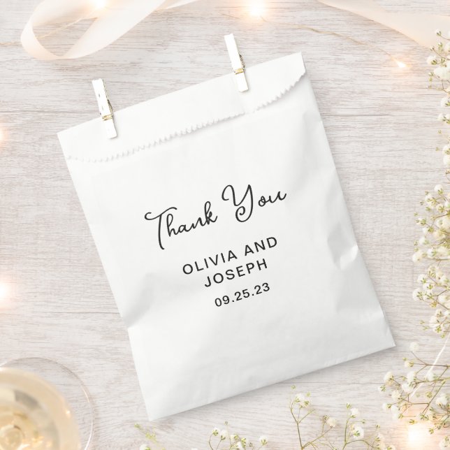 Sweet and Whimsical | Wedding Thank You Favour Bag (Clipped)
