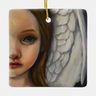 Sweet Angel Girl Ceramic Ornament
