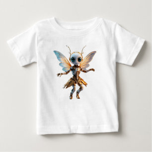 Sweet Ant Girl Dancing Robot Pixie Baby T-Shirt