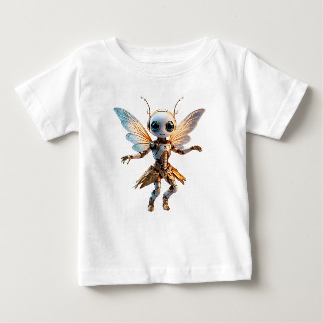 Sweet Ant Girl Dancing Robot Pixie Baby T-Shirt (Front)