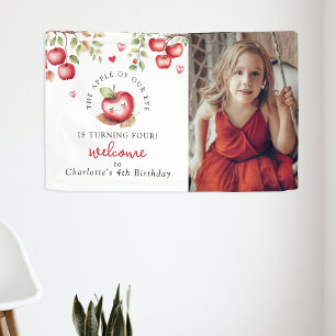 Sweet Apple Of Our Eye    Photo Birthday Banner