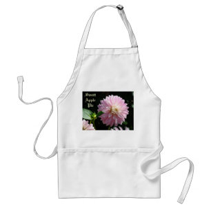 Sweet Apple Pie! apron Pink Dahlia Flowers Floral