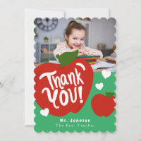 Sweet Apples Teacher Photo Greeting Card