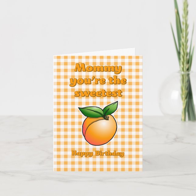 Sweet Apricot Birthday Card (Front)