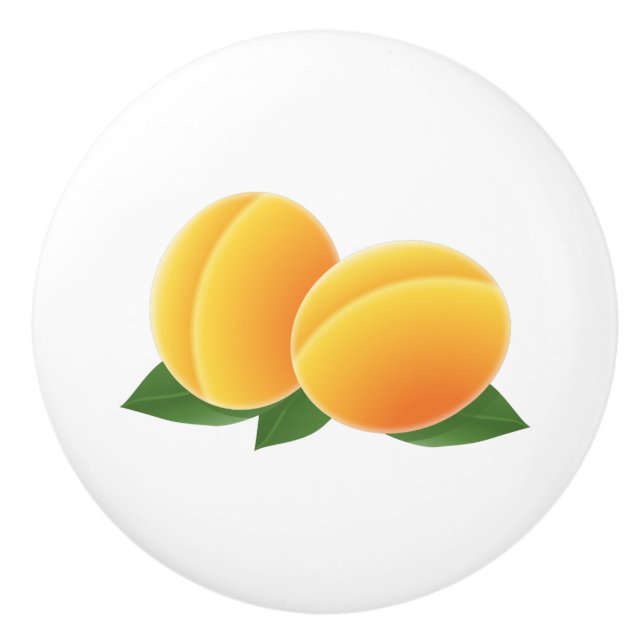 Sweet Apricots Ceramic Knob (Front)