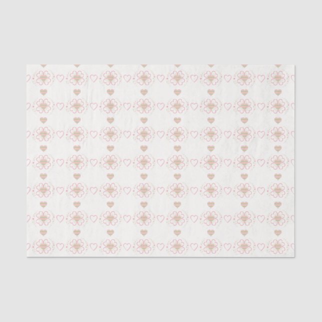 Sweet Argyle Hearts Tissue Paper (Front)